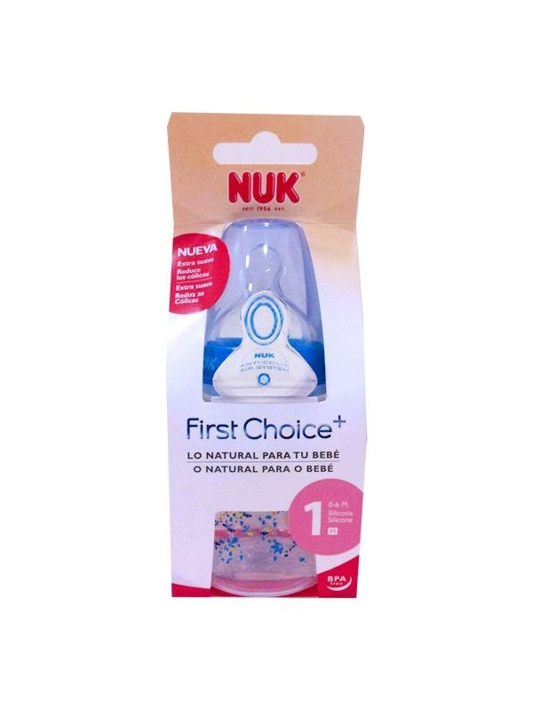 NUK BIBERÓN SILICONA FLOW CONTROL MINNIE 6-18M 1UND